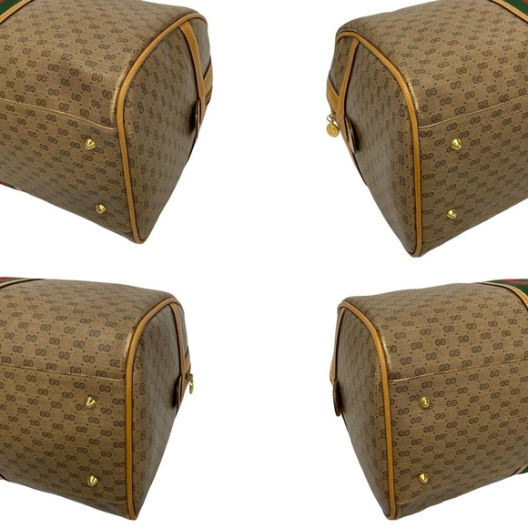 Gucci Sherry Line GG Mini Boston Bag Brown - Picture 8 of 11